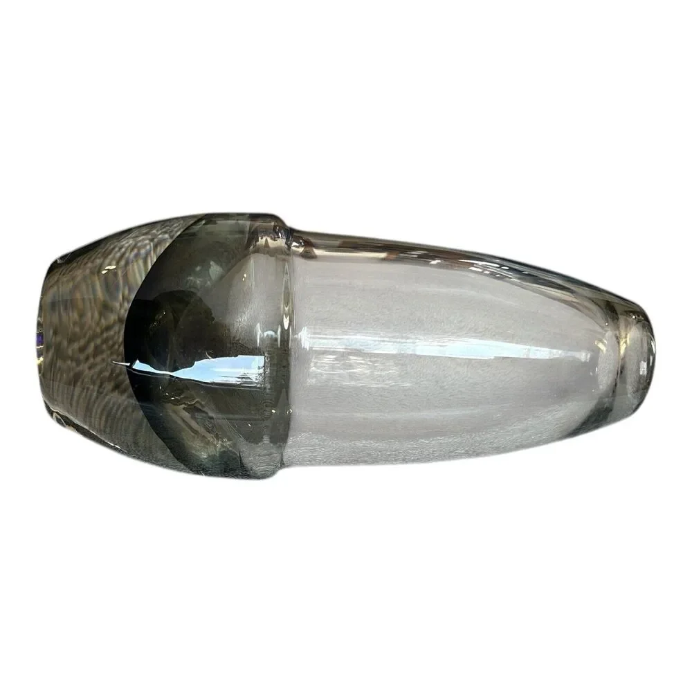 Holmegaard Smoke Art Glass Vase by Per Lutken Danish Classic Piece Unmarked 9”